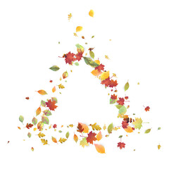 Leaves Falling Autumn Foliage Chaotic Leaf Flying