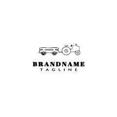 hayride logo cartoon icon design template black isolated vector