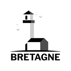 Bretagne, Logo breton, breizh, phare - obrazy, fototapety, plakaty