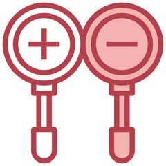 Obraz premium ZOOM red line icon,linear,outline,graphic,illustration