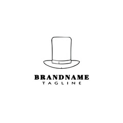 hat logo flat icon design template black isolated vector illustration