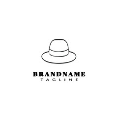 hat logo cartoon icon design template cute modern isolated vector illustration
