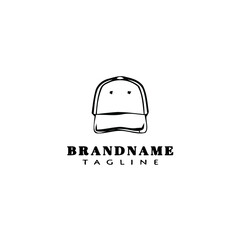 hat logo cartoon icon simple template black isolated vector illustration