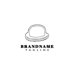 hat logo cartoon icon design template black isolated simple illustration