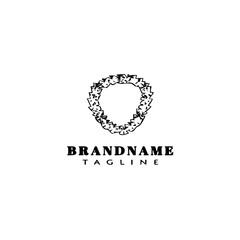 hawaiian lei logo cartoon icon design template black isolated vector illustration