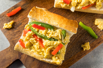 Homemade Easter Pepper and Egg Sandwich