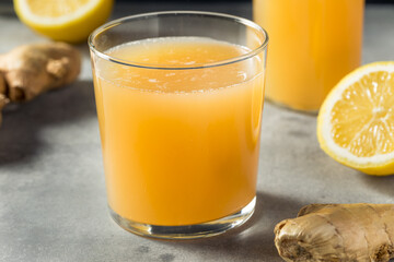 Cold Refreshing Probiotic Ginger Kombucha