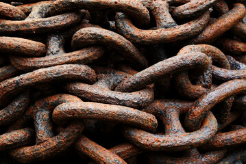 Fototapeta premium old rusty chain 