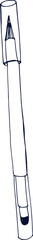Eye or Eyebrow Pencil Contour Illustration