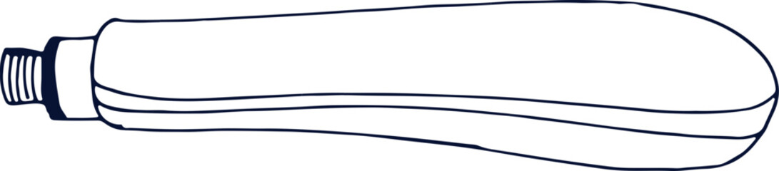 Mascara Bottle Contour Illustration