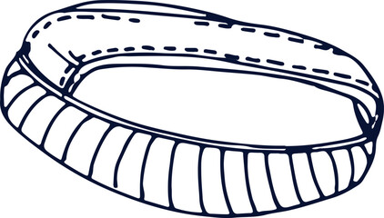 Scrunchy for Hair Contour Illustration