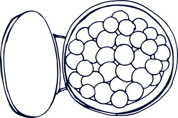 Rouge Jar Contour Illustration