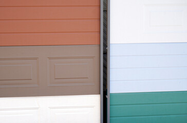 door with green background