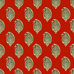 PAISLEY SEAMLESS PATTERN IN  EDITABLE VECTOR FILE