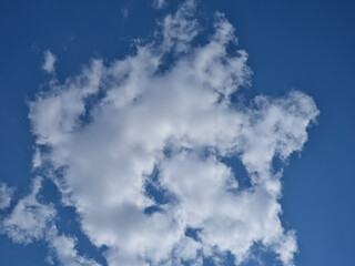 fluffy clouds and blue sky