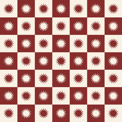 GEOMETRIC SUN SEAMLESS PATTERN IN  EDITABLE VECTOR FILE