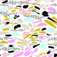 COLORFUL FLORAL SEAMLESS PATTERN IN  EDITABLE VECTOR FILE