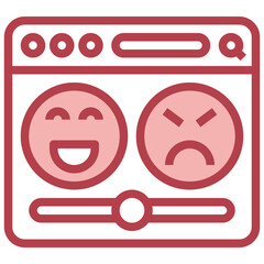 RATING red line icon,linear,outline,graphic,illustration
