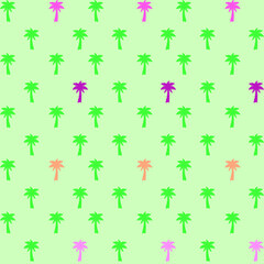 TROPICAL COLOURFUL PALM SEAMLESS PATTERN