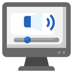 SOUND flat icon,linear,outline,graphic,illustration