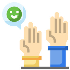 GOOD REVIEW flat icon,linear,outline,graphic,illustration