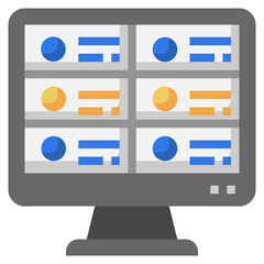 SURVEY flat icon,linear,outline,graphic,illustration
