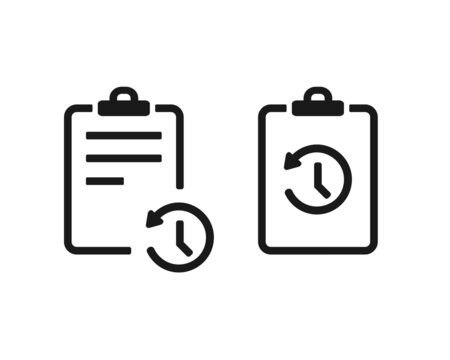 Document history. Recent file sign. Vector illustration