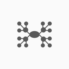 mind map icon, infographic vector