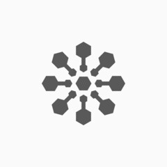 mind map icon, infographic vector