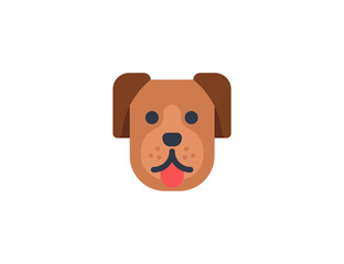 Dog face vector flat emoticon. Isolated Dog face emoji illustration. Dog face icon