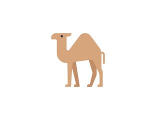 Camel vector flat emoticon. Isolated Camel emoji illustration. Camel icon