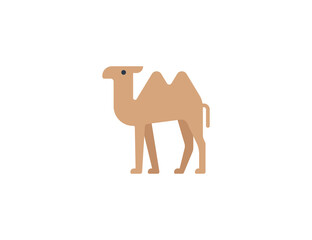Two Hump Camel vector isolated icon. Camel emoji illustration.