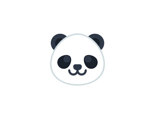 Panda vector flat emoticon. Isolated Panda emoji illustration. Panda icon