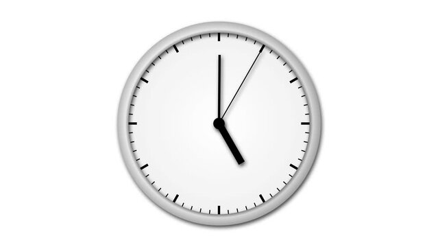 animation of clock hands with a dial, in real time on a transparent background with an alpha channel