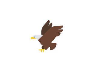 Eagle vector flat emoticon. Isolated Eagle emoji illustration. Eagle icon