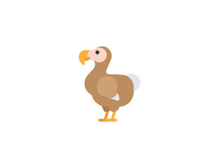Dodo bird vector flat emoticon. Isolated Dodo emoji illustration. Dodo icon © Stalvalki