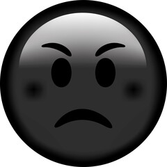 Vector emoji. Smiling face. Sad face. Smile vector emoji. Happy emoticon. Cute emoticon isolated on white background.