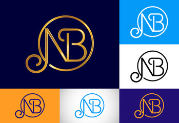 Initial Monogram Letter N B Logo Design Vector. Graphic Alphabet Symbol For Corporate Business