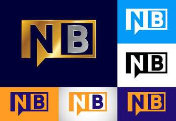 Initial Monogram Letter N B Logo Design Vector. Graphic Alphabet Symbol For Corporate Business