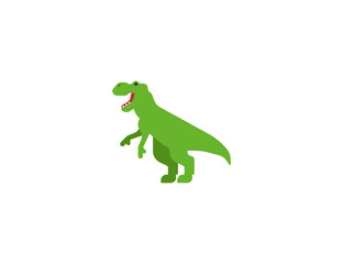 T-Rex vector flat emoticon. Isolated T-Rex emoji illustration. T-Rex icon © Stalvalki