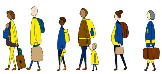 Fototapeta premium Refugees