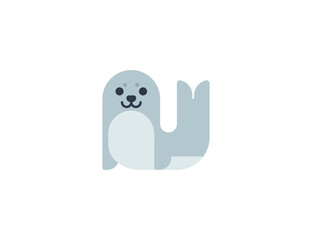 Seal vector flat emoticon. Isolated Seal emoji illustration. Seal icon
