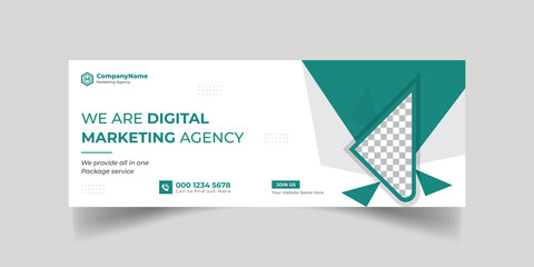 Marketing Agency and Webinar business conference social media cover banner template or web banner, corporate banner, advertising, timeline cover, header, business webinar banner editable template