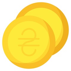 Hryvnia icon, Ukraine related vector illustration