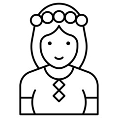 Ukraine Woman icon, Ukraine related vector illustration