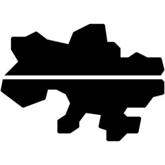 Ukraine map icon, Ukraine related vector illustration