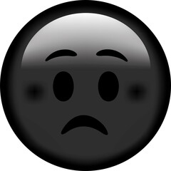 Vector emoji. Smiling face. Sad face. Smile vector emoji. Happy emoticon. Cute emoticon isolated on white background.