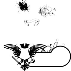 eagle crest emblem copyspace collection pack in vector format
