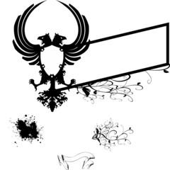 eagle crest emblem copyspace illustration collection in vector format