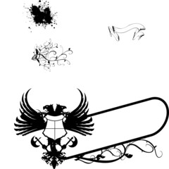 eagle crest emblem copyspace illustration collection in vector format